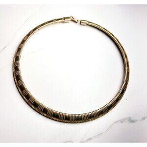 Vintage Choker 90's Gold Statement Piece Mob Wife Energy Thick Necklace